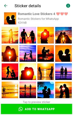 Romantic Stickers for WhatsApp Screenshot 2