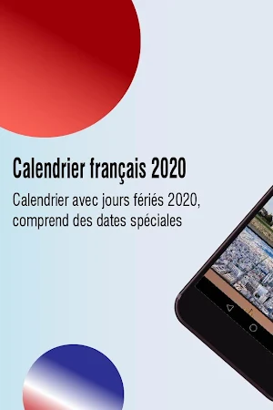 calendrier 2020 français avec jours fériés 2020 Screenshot 0