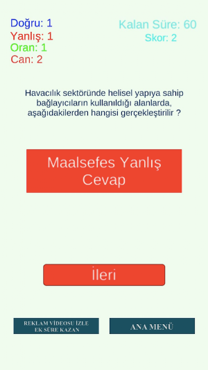 Havacılık Testi Screenshot 2