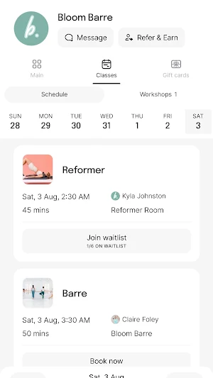 Bloom Barre Screenshot 3
