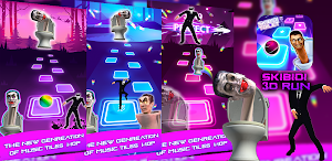 Skibidi Music Tiles Hop 3D Run Screenshot 0