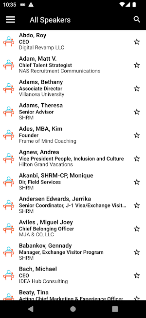 SHRM Events Screenshot 2