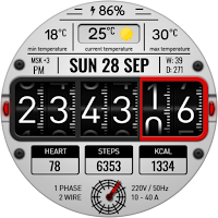 Digital RetroFlip Watch face