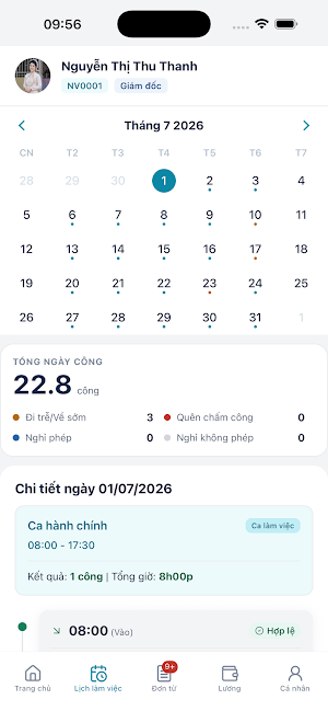 myHRM - Chấm công, Tính lương Screenshot 1