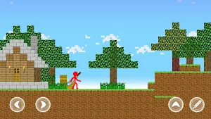 Red Stickman - Animation Parkour Fighter Screenshot 1