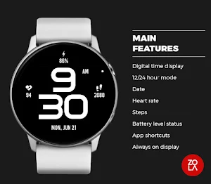 Superior Black Watch Face Screenshot 1