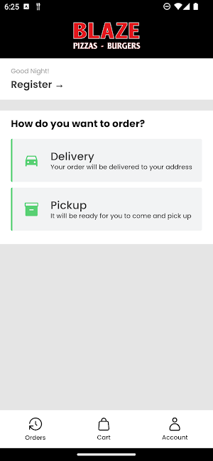 Blaze Takeaway Screenshot 0
