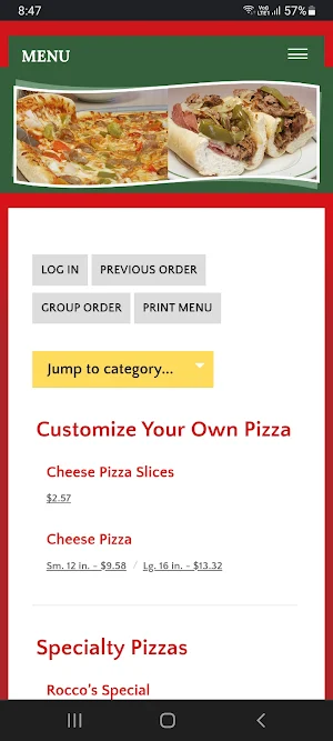 Rocco's Pizza Screenshot 1