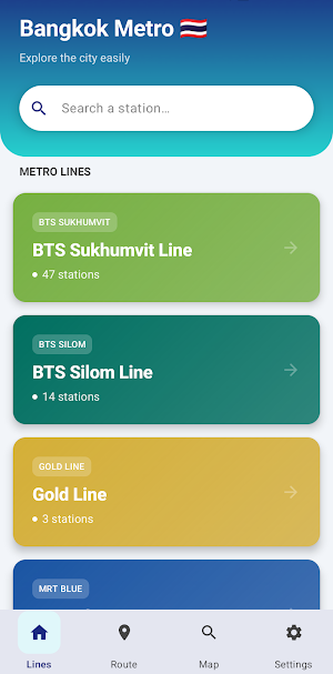 Bangkok MRT & BTS : Métro Screenshot 0