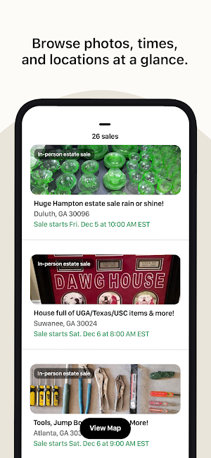 Estate Sale Finder Screenshot 2