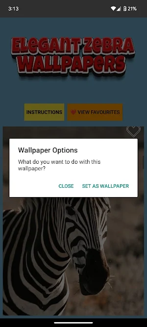 Elegant Zebra Wallpapers Screenshot 1