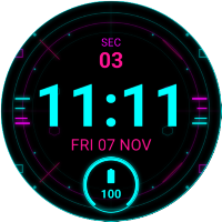 Digital Neon Watch Face