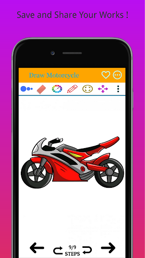 How to Draw Motorbike Easily Screenshot 2
