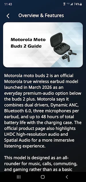 Motorola Moto Buds 2 Guide Screenshot 2