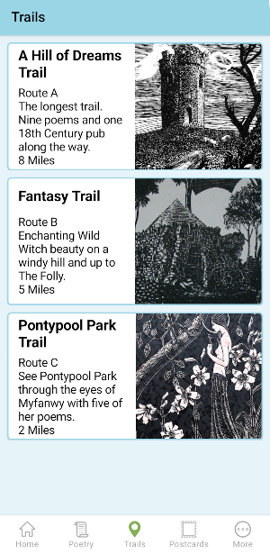 Myfanwy Haycock Poetry Trail Screenshot 3