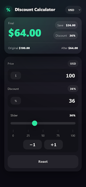 Discount Calculator Screenshot 1