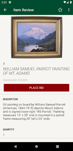 McLaren Auction Services Screenshot 2