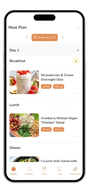 Jackfruitful Meal Planner Screenshot 1