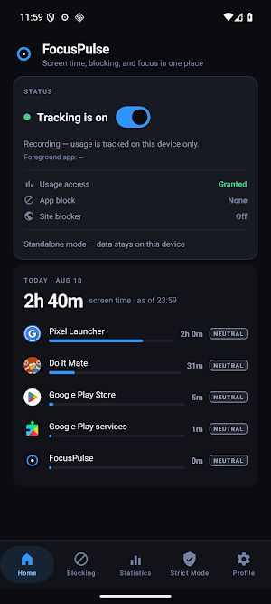 FocusPulse: App Blocker Screenshot 1
