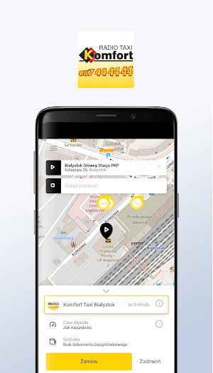 Komfort Taxi Białystok Screenshot 1