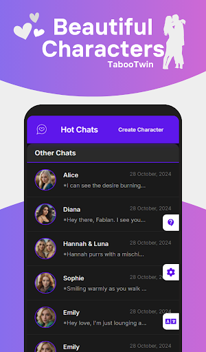 TabooTwin AI Girlfriend Dating Screenshot 2