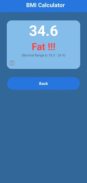 BMI - Calculator Screenshot 3
