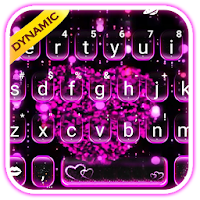 Sparkling Hearts 3d Keyboard Theme