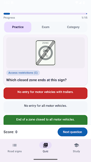 Dutch Road Signs Quiz Screenshot 3