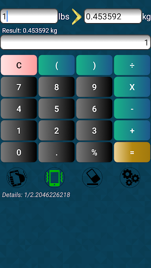 lbs kg converter Screenshot 0