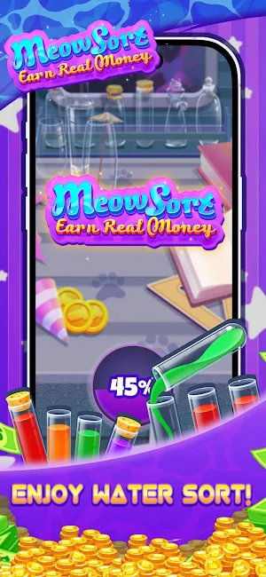 Meow Sort - Earn real money Screenshot 0