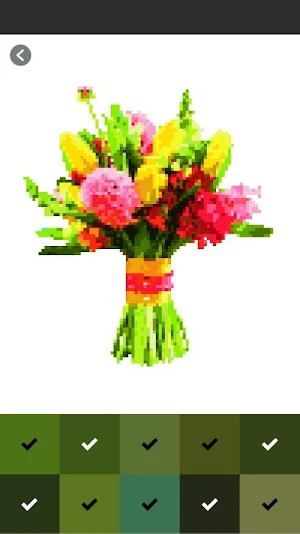 Flower Bouquet Pixel By Number Screenshot 1