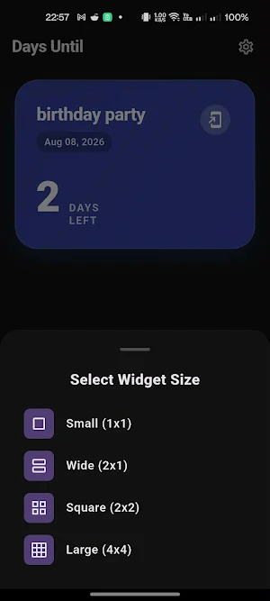 Days Until: Event Countdown Screenshot 1