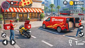 City Food Delivery Simulator Screenshot 1