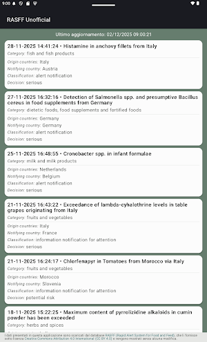 RASFF Unofficial Screenshot 3
