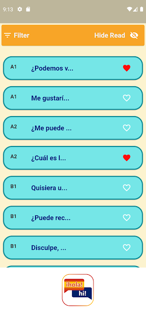 Learn Spanish - 500+ Sentences Screenshot 1