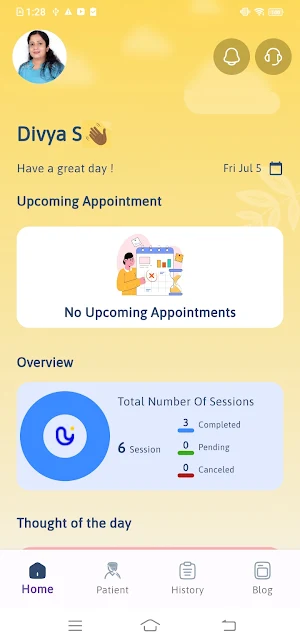 Yellow Cloud Therapist Screenshot 3