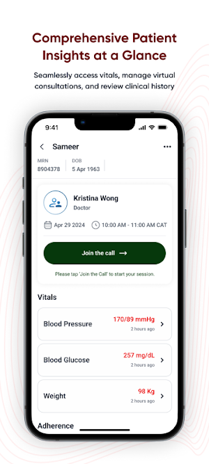 Medlinks Clinician Screenshot 1