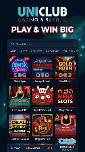 Uniclub Casino Screenshot 1