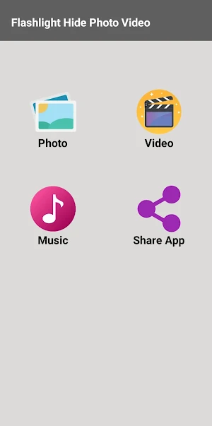 Flashlight - Hide Photo Video Screenshot 2