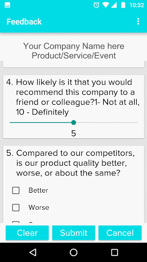 Feedback App Screenshot 3