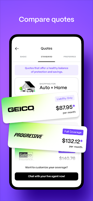 LUNA: Home & Auto Insurance Screenshot 1