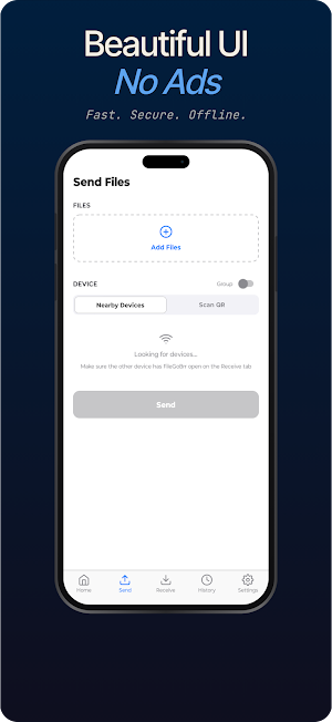 FileGoBrr: Fast P2P File Share Screenshot 1