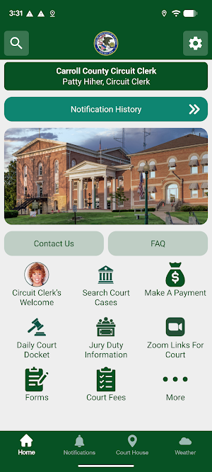 Carroll County Circuit Clerk Screenshot 0