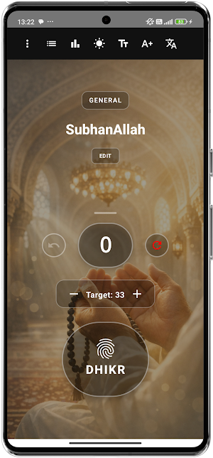 Digital Tasbih - Peace Time Screenshot 1