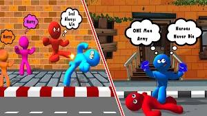 Street Stickman Boxing Kung Fu Screenshot 1