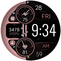 Digital Rose Gold 2 watch face