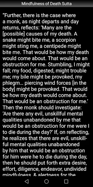 Mindfulness of Death Sutta Screenshot 2