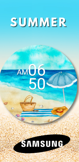 BeachSummer Samsung watch face Screenshot 3