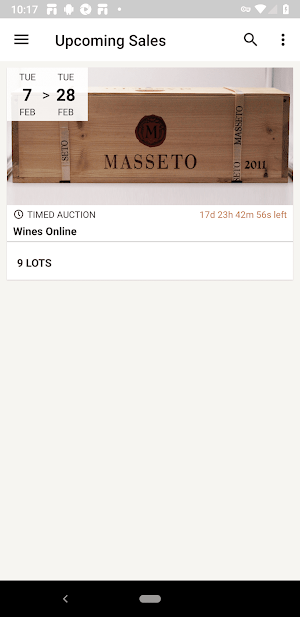 Wines Online Auction Screenshot 0