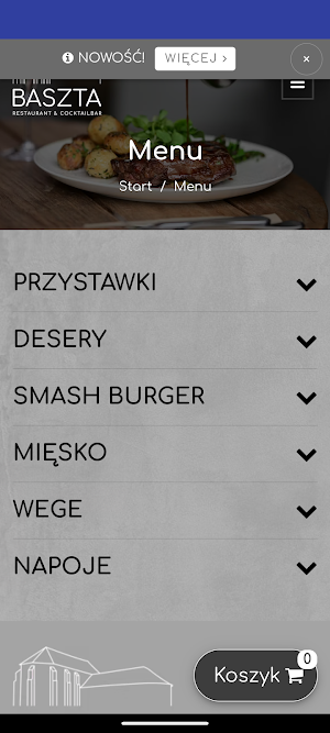 Baszta Restaurant&Cocktailbar Screenshot 0